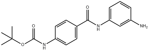 Carbamic acid, N-[4-[[(3-aminophenyl)amino]carbonyl]phenyl]-, 1,1-dimethylethyl ester Struktur