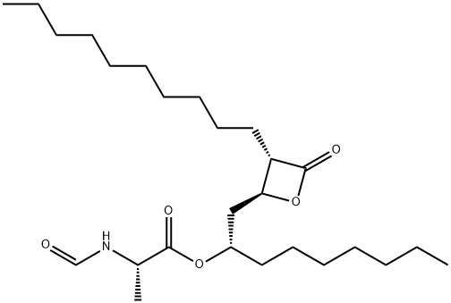 L-Alanine, N-formyl-, (1S)-1-[[(2S,3S)-3-decyl-4-oxo-2-oxetanyl]methyl]octyl ester (9CI) Struktur