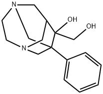 9-Hydroxymethyl-1-phenyl-3,6-diazahomoadamantan-9-ol Struktur