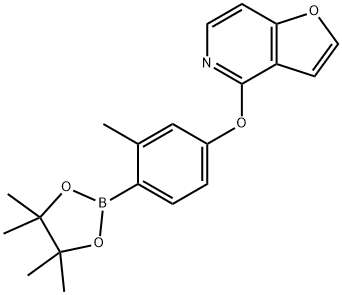 Furo[3,2-c]pyridine, 4-[3-methyl-4-(4,4,5,5-tetramethyl-1,3,2-dioxaborolan-2-yl)phenoxy]- Struktur