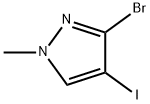 1H-Pyrazole, 3-bromo-4-iodo-1-methyl- Struktur