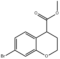 2H-1-Benzopyran-4-carboxylic acid, 7-bromo-3,4-dihydro-, methyl ester Struktur