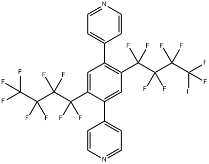 4,4'-(2,5-bis(1,1,1,3,3,3-hexafluoro-2-(trifluoromethyl)propan-2-yl)-1,4-phenylene)dipyridine Struktur