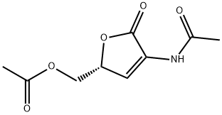 2-acetamido-5-O-acetyl-2,3-dideoxy-L-glyceropent-2-eno-1,4 Struktur