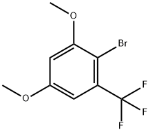 2-Bromo-1,5-dimethoxy-3-(trifluoromethyl)-benzene Struktur