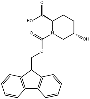 1,2-Piperidinedicarboxylic acid, 5-hydroxy-, 1-(9H-fluoren-9-ylmethyl) ester, (2S,5S)- Struktur