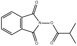 Propanoic acid, 2-methyl-, 1,3-dihydro-1,3-dioxo-2H-isoindol-2-yl ester Struktur