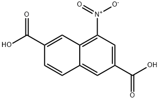 2,6-Naphthalenedicarboxylic acid, 4-nitro- Struktur