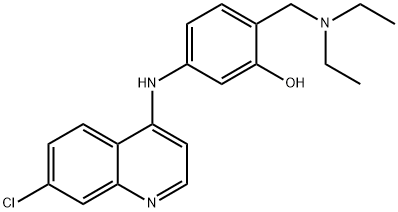 5-[(7-Chloro-4-quinolyl)amino]-2-[(diethylamino)methyl]phenol Struktur