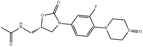 Acetamide, N-[[(5S)-3-[3-fluoro-4-(1-oxido-4-thiomorpholinyl)phenyl]-2-oxo-5-oxazolidinyl]methyl]- Struktur