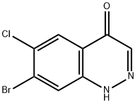 7-Bromo-6-chlorocinnolin-4-ol Struktur