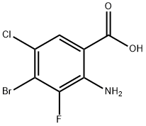 2-AMINO-4-BROMO-5-CHLORO-3-FLUOROBENZOIC ACID(WXFC0536) Struktur