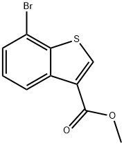 Benzo[b]thiophene-3-carboxylic acid, 7-bromo-, methyl ester Struktur