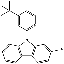 9H-Carbazole, 2-bromo-9-[4-(1,1-dimethylethyl)-2-pyridinyl]- Struktur