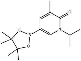 3-methyl-1-(propan-2-yl)-5-(tetramethyl-1,3,2-dioxaborolan-2-yl)-1,2-dihydropyridin-2-one Struktur