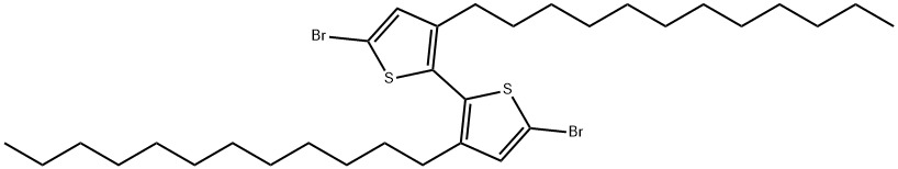 2,2'-Bithiophene, 5,5'-dibromo-3,3'-didodecyl- Struktur