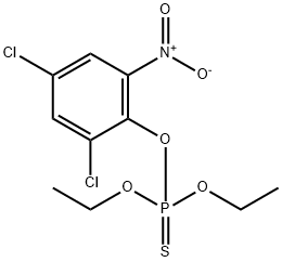 Phosphorothioic acid, O-(2,4-dichloro-6-nitrophenyl) O,O-diethyl ester Struktur