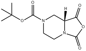 3H-Oxazolo[3,4-a]pyrazine-7(1H)-carboxylic acid, tetrahydro-1,3-dioxo-, 1,1-dimethylethyl ester, (8aR)- Struktur