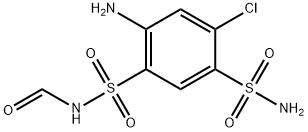 1,3-Benzenedisulfonamide, 6-amino-4-chloro-N1-formyl- Struktur