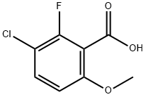 3-Chloro-2-fluoro-6-methoxy-benzoic acid Struktur