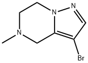 Pyrazolo[1,5-a]pyrazine, 3-bromo-4,5,6,7-tetrahydro-5-methyl- Struktur