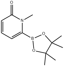 2(1H)-Pyridinone, 1-methyl-6-(4,4,5,5-tetramethyl-1,3,2-dioxaborolan-2-yl)- Struktur