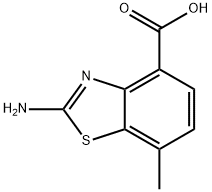 2-amino-7-methyl-1,3-benzothiazole-4-carboxylic acid Struktur