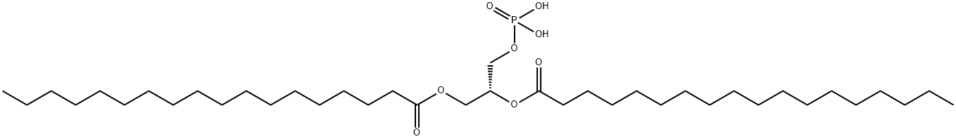 Octadecanoic acid, 1,1'-[(1R)-1-[(phosphonooxy)methyl]-1,2-ethanediyl] ester Struktur