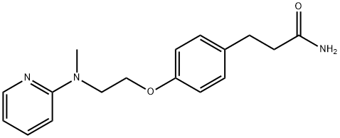 4-[2-(Methyl-2-pyridinylamino)ethoxy]benzenepropanamide\n\n(Rosiglitazone Impurity) Struktur