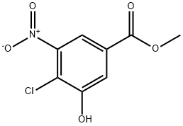 Methyl 4-chloro-3-hydroxy-5-nitrobenzoate Struktur