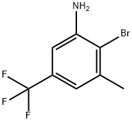 Benzenamine, 2-bromo-3-methyl-5-(trifluoromethyl)- Struktur