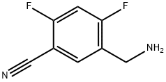 Benzonitrile, 5-(aminomethyl)-2,4-difluoro- Struktur