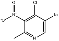 Pyridine, 5-bromo-4-chloro-2-methyl-3-nitro- Struktur