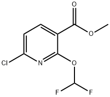 3-Pyridinecarboxylic acid, 6-chloro-2-(difluoromethoxy)-, methyl ester Struktur