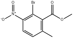 Benzoic acid, 2-bromo-6-methyl-3-nitro-, methyl ester Struktur