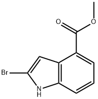 1H-Indole-4-carboxylic acid, 2-bromo-, methyl ester Struktur