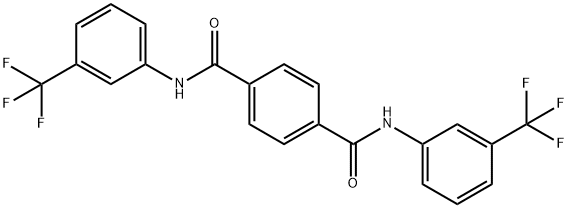 1-N,4-N-bis[3-(trifluoromethyl)phenyl]benzene-1,4-dicarboxamide Struktur