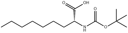 (2R)-2-{[(tert-butoxy)carbonyl]amino}nonanoic acid Struktur