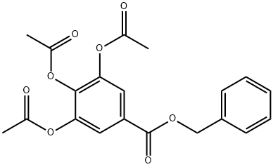 3,4,5-Tris(acetyloxy)-benzoic Acid Phenylmethyl Ester Struktur