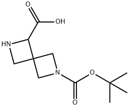 2,6-Diazaspiro[3.3]heptane-1,6-dicarboxylic acid, 6-(1,1-dimethylethyl) ester Struktur