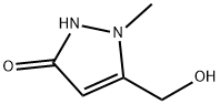 3H-Pyrazol-3-one, 1,2-dihydro-5-(hydroxymethyl)-1-methyl- Struktur