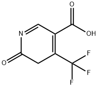 6-Oxo-4-(trifluoromethyl)-1,6-dihydropyridine-3-carboxylic acid Struktur