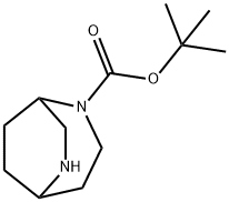 2,6-Diazabicyclo[3.2.2]nonane-2-carboxylic acid, 1,1-dimethylethyl ester Struktur