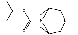 3,8-Diazabicyclo[3.2.1]octane-8-carboxylic acid, 3-methyl-, 1,1-dimethylethyl ester Struktur