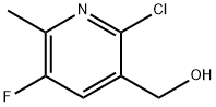 3-Pyridinemethanol, 2-chloro-5-fluoro-6-methyl- Struktur