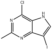 5H-Pyrrolo[3,2-d]pyrimidine, 4-chloro-7-iodo-2-methyl- Struktur