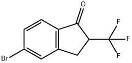 5-bromo-2-(trifluoromethyl)-2,3-dihydro-1H-inden1-one Struktur