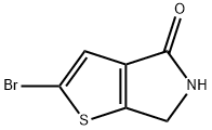 4H-Thieno[2,3-c]pyrrol-4-one, 2-bromo-5,6-dihydro- Struktur