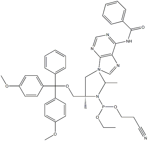 (R)-GNA-A(Bz) phosphoramidite Struktur