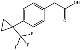 Benzeneacetic acid, 4-[1-(trifluoromethyl)cyclopropyl]- Struktur